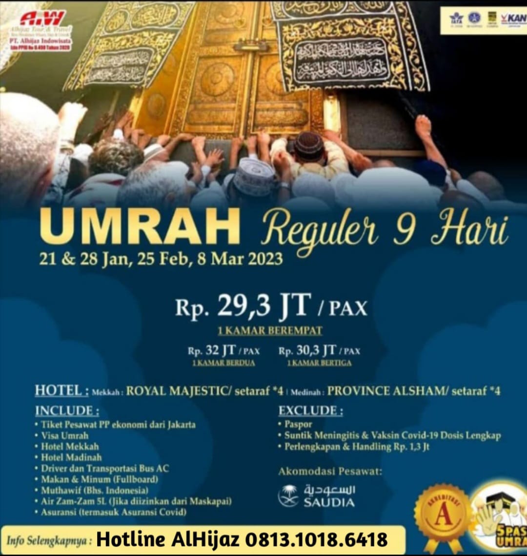 Paket Umroh Dan Haji Furoda Al Hijaz Travel Medan